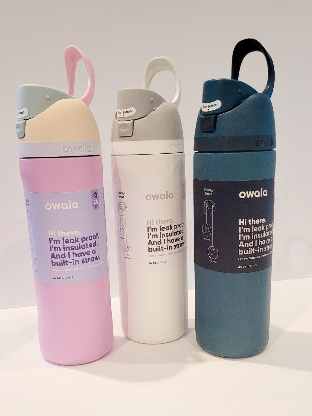 Owala FreeSip 24oz Water Bottle PINK - Picture 3 of 12